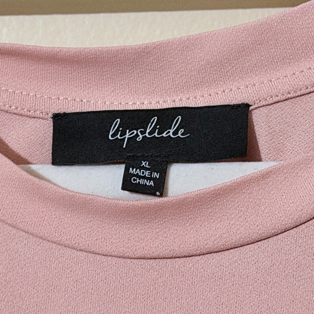 Light Pink Puff Sleeve Tee with Sheer Organza Sleeves - Picture 3 of 6